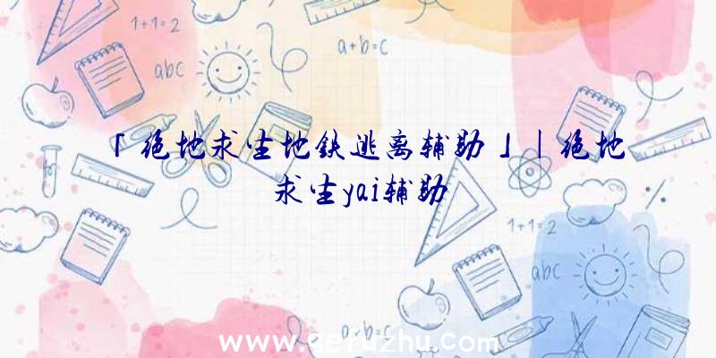 「绝地求生地铁逃离辅助」|绝地求生yai辅助
